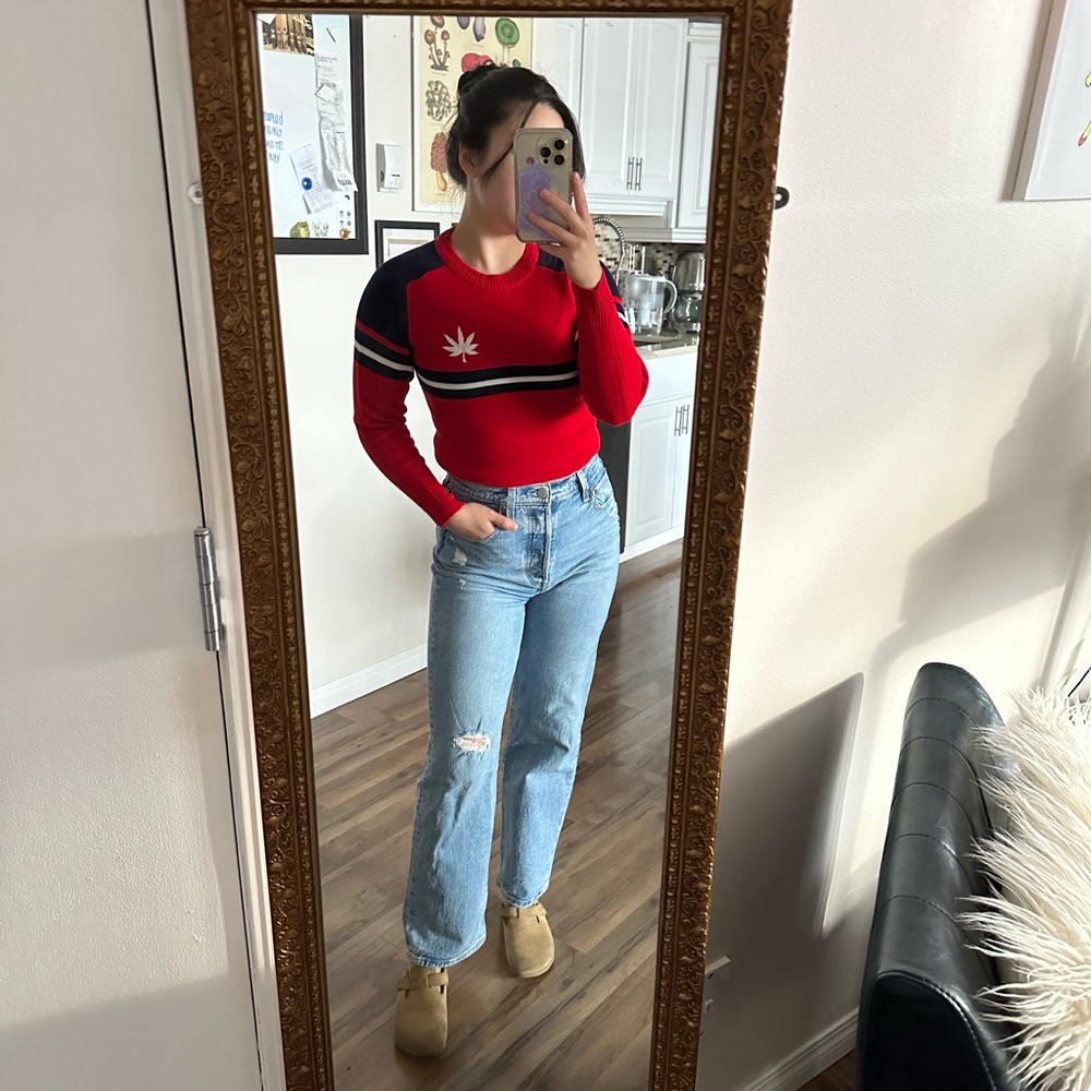 420 friendly vintage pullover sweater